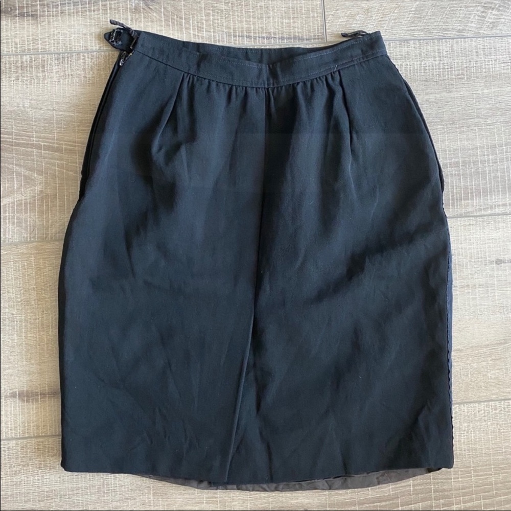 Vintage Saint Laurent Skirt in Black Size 6 - Picture 4 of 5